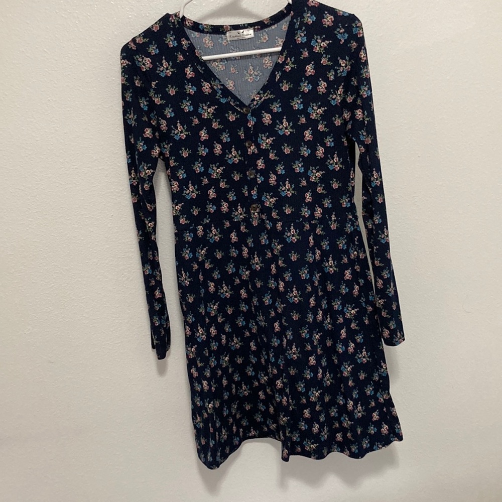Rebellious dreamer floral long sleeve mini dress